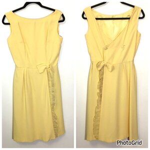 Vintage 60s Fancy Dress Ruffles Bows Spring Easter Garden Party Wedding Guest (B